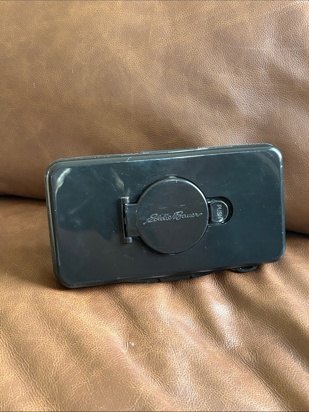 Eddie Bauer Black Flip-Top Travel Wipes Case